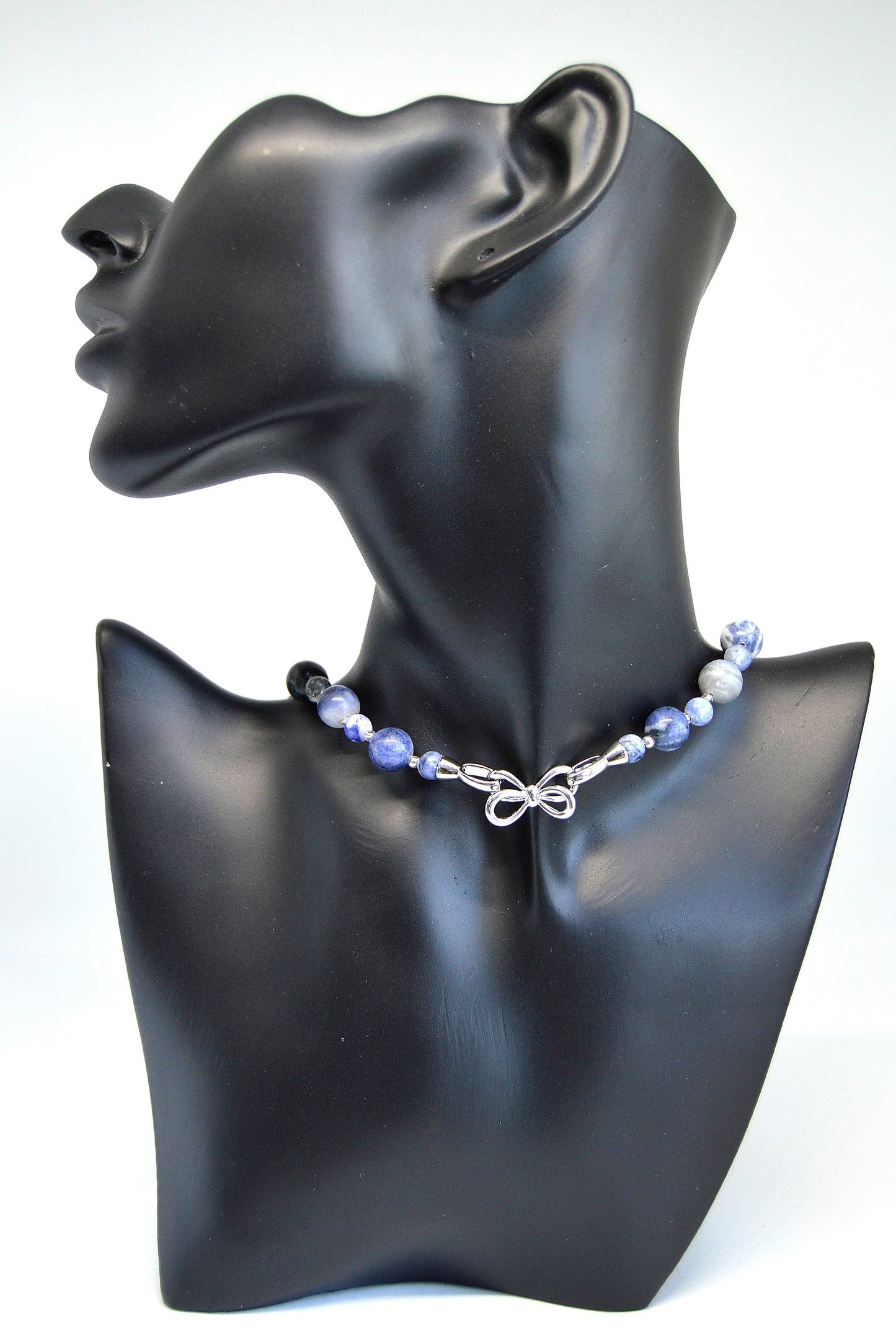 Natural Blue Sodalite Beaded Transforming Jewellery Choker to Bracelet