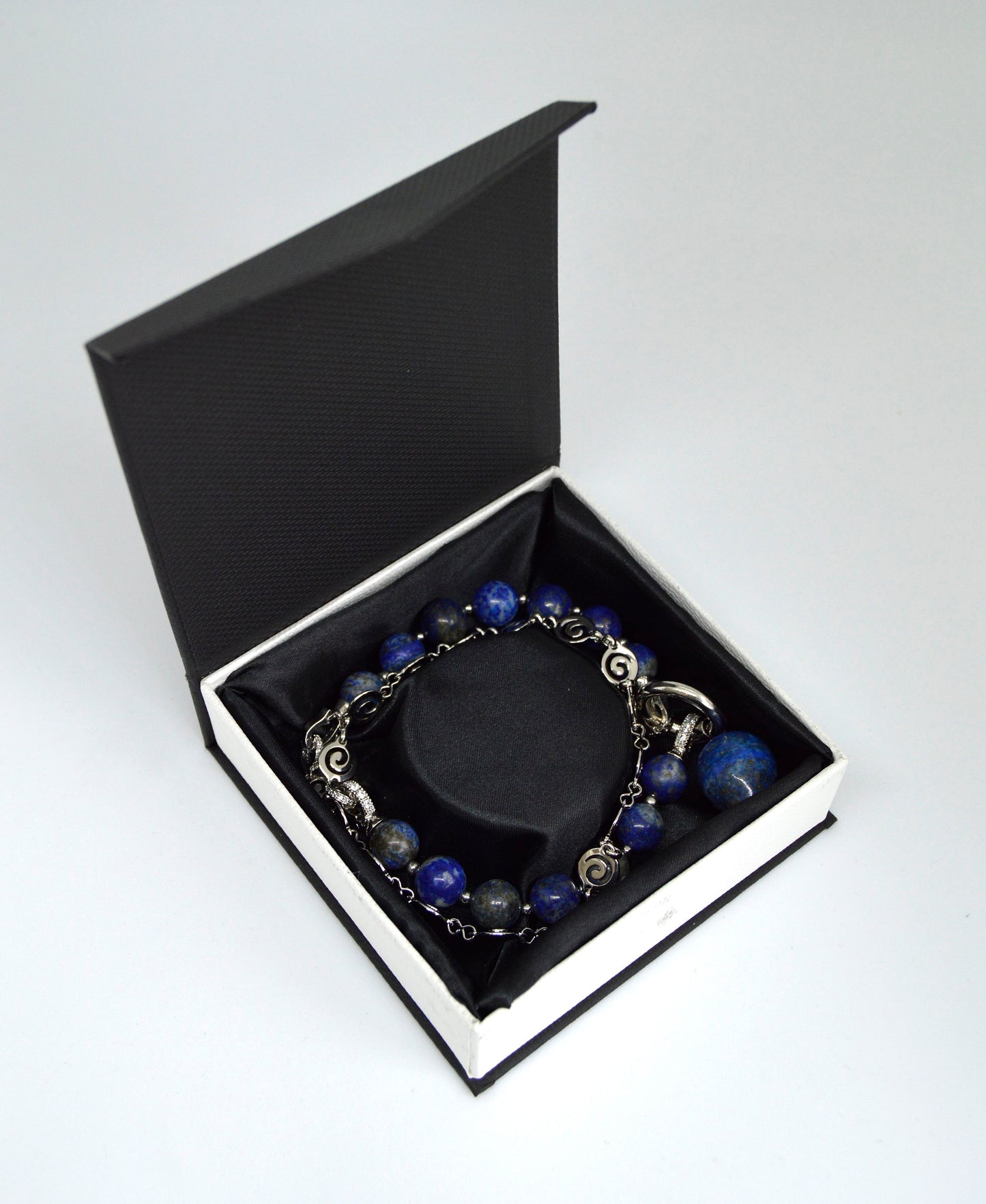 3 in 1 Natural Lapis Lazuli Stone Beaded Transforming Jewellery - Pendant Necklace, Choker and Bracelet Bestseller