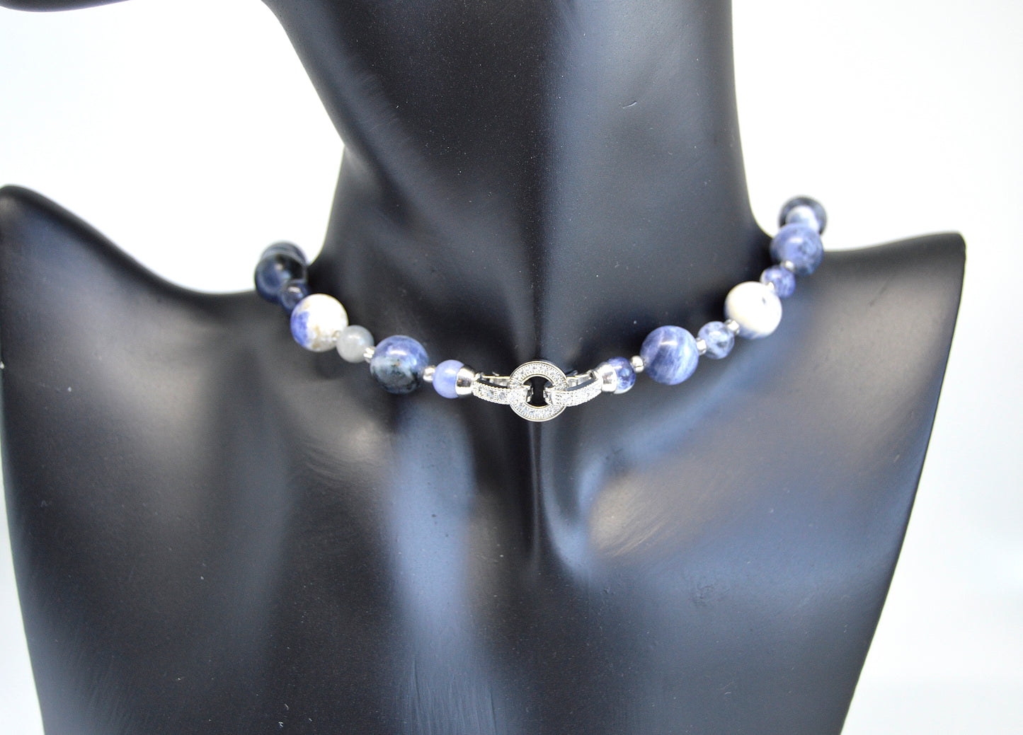 Natural Blue Sodalite Beaded Transforming Jewellery Choker to Bracelet