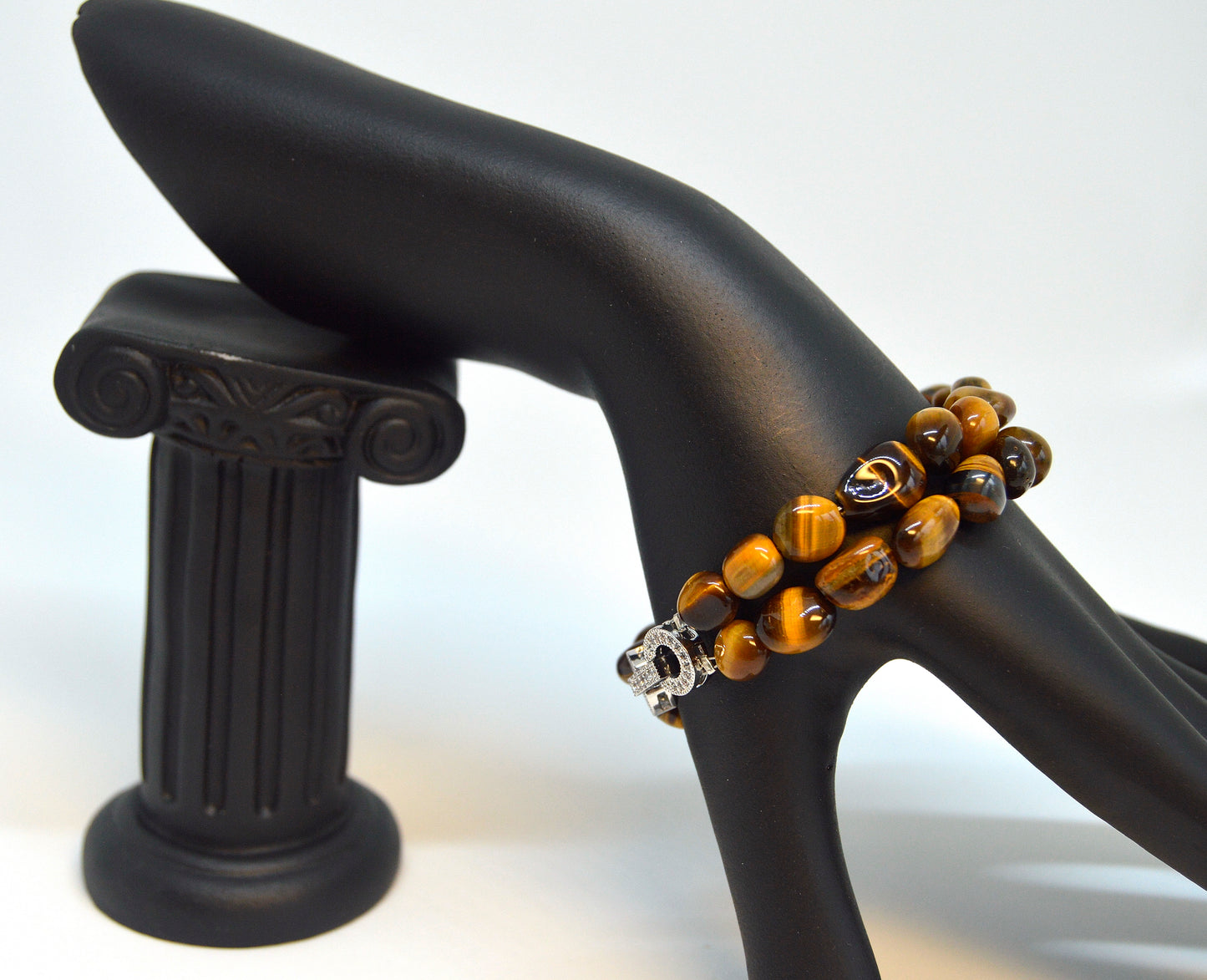 Tiger's Eye Irregular Shape Beaded Double String Bracelet